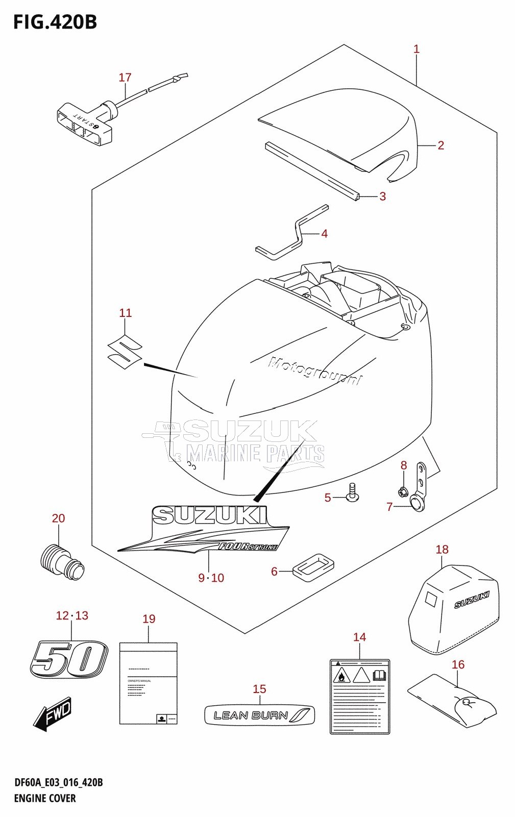 ENGINE COVER (DF50A:E03)