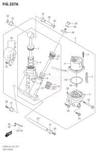 DF150AZ From 15003Z-040001 (E01 E40)  2020 drawing TRIM CYLINDER