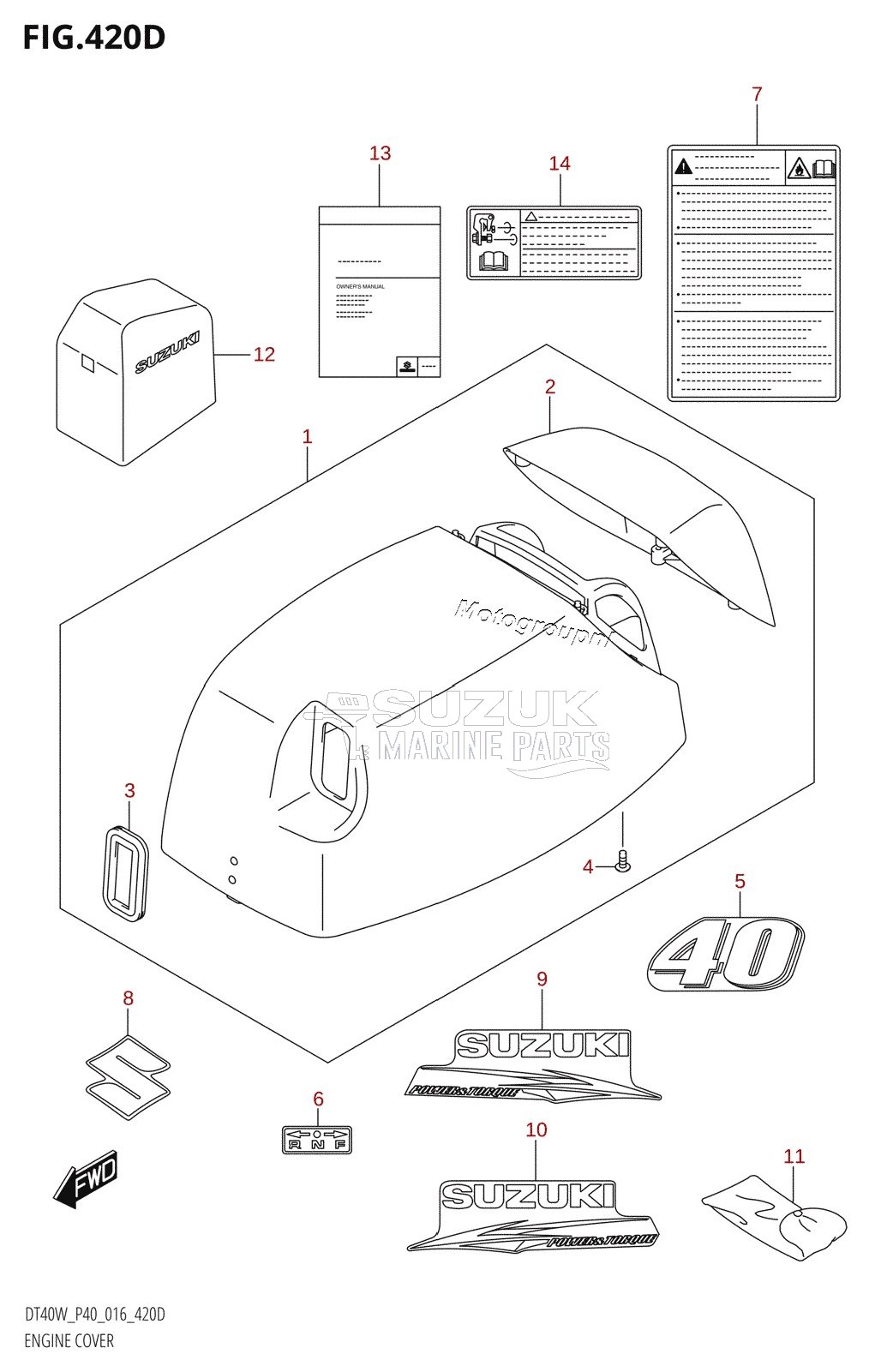 ENGINE COVER (DT40WR:P90)