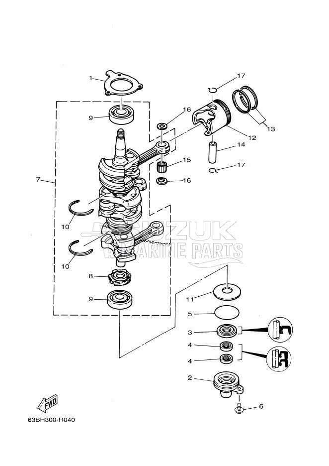 CRANKSHAFT--PISTON