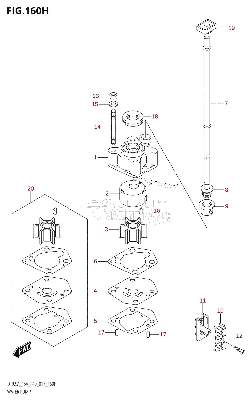 WATER PUMP (DT15A:P81)