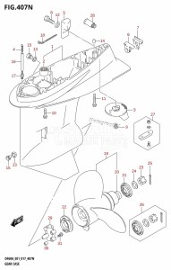 DF40A From 04003F-710001 (E01)  2017 drawing GEAR CASE (DF50AVT:E01)