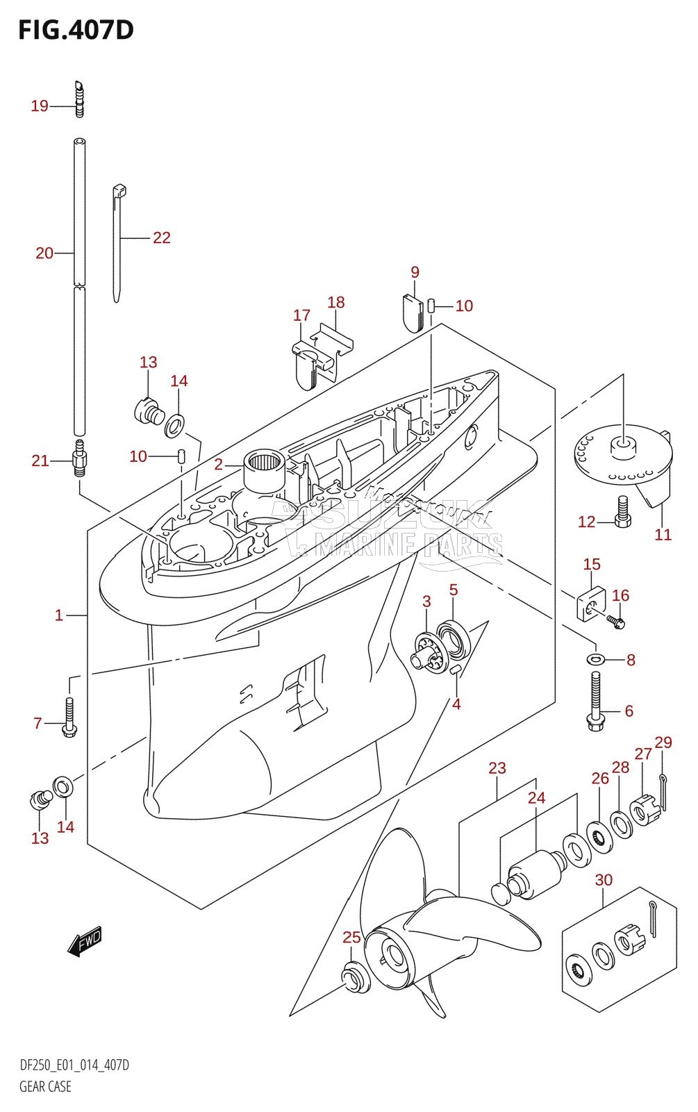 GEAR CASE (DF200Z:E40)