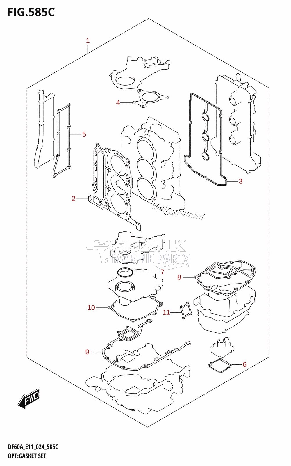 OPT:GASKET SET (DF40ASVT,DF50AVT,DF60AVT,DF60AVTH)