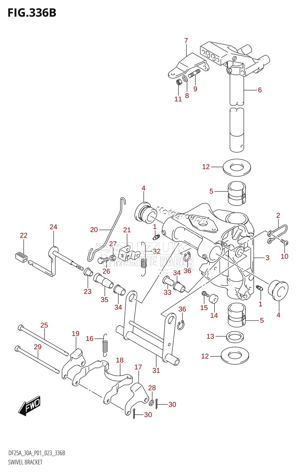 SWIVEL BRACKET (DF25AR,DF30AR)