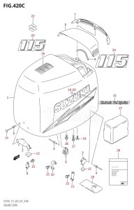 DF115Z From 11502Z-210001 (E03)  2012 drawing ENGINE COVER (DF115Z:E03)