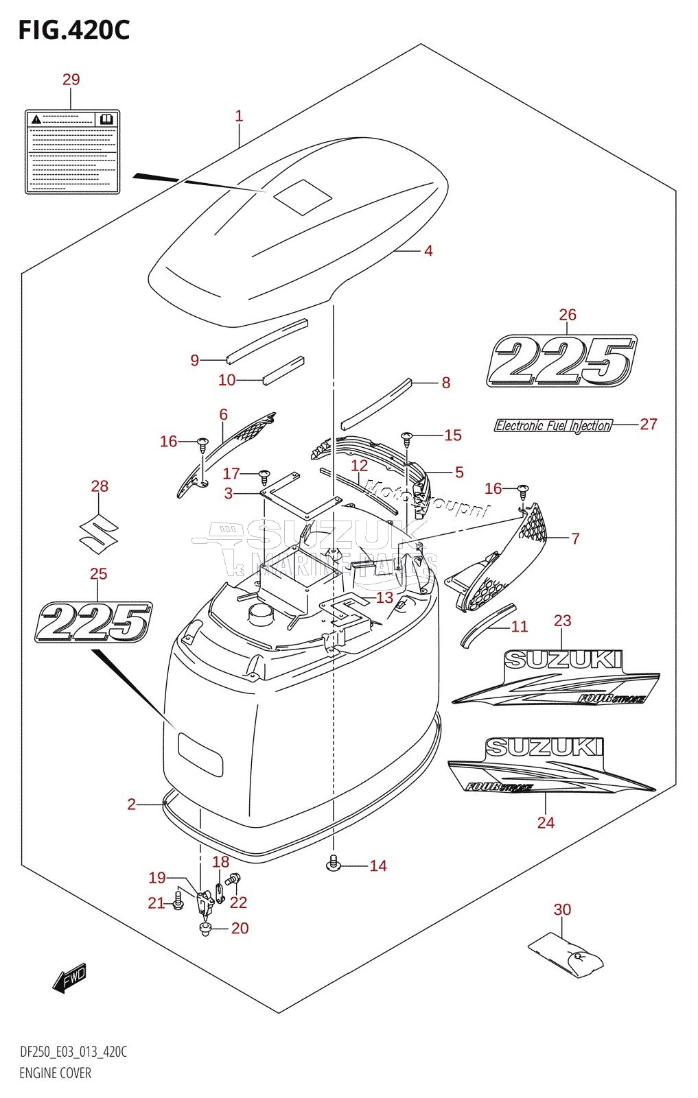 ENGINE COVER (DF225T:E03)