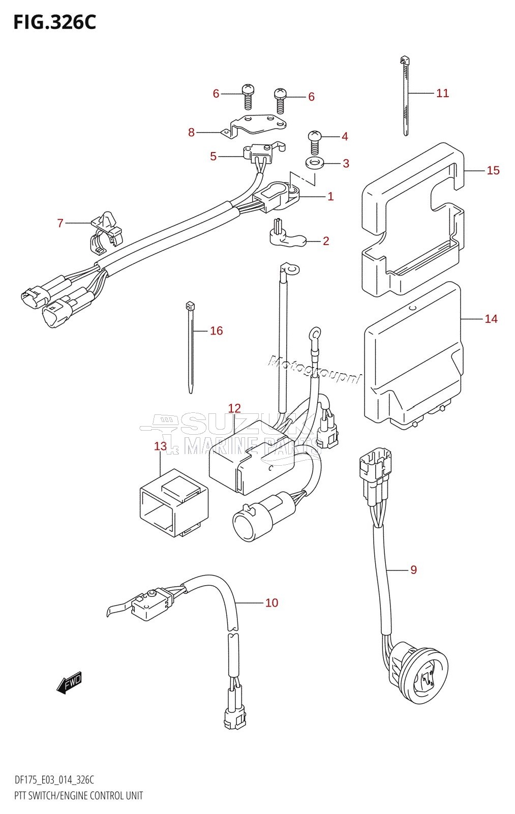 PTT SWITCH /​ ENGINE CONTROL UNIT (DF150Z:E03)