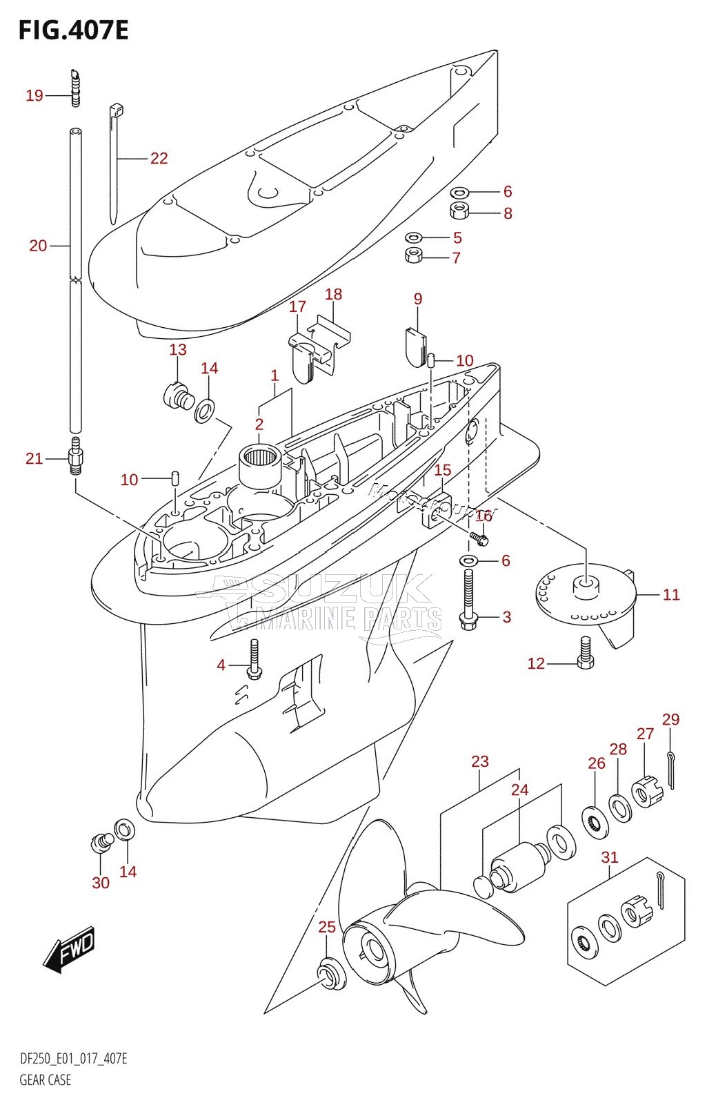 GEAR CASE (DF225T:E01)