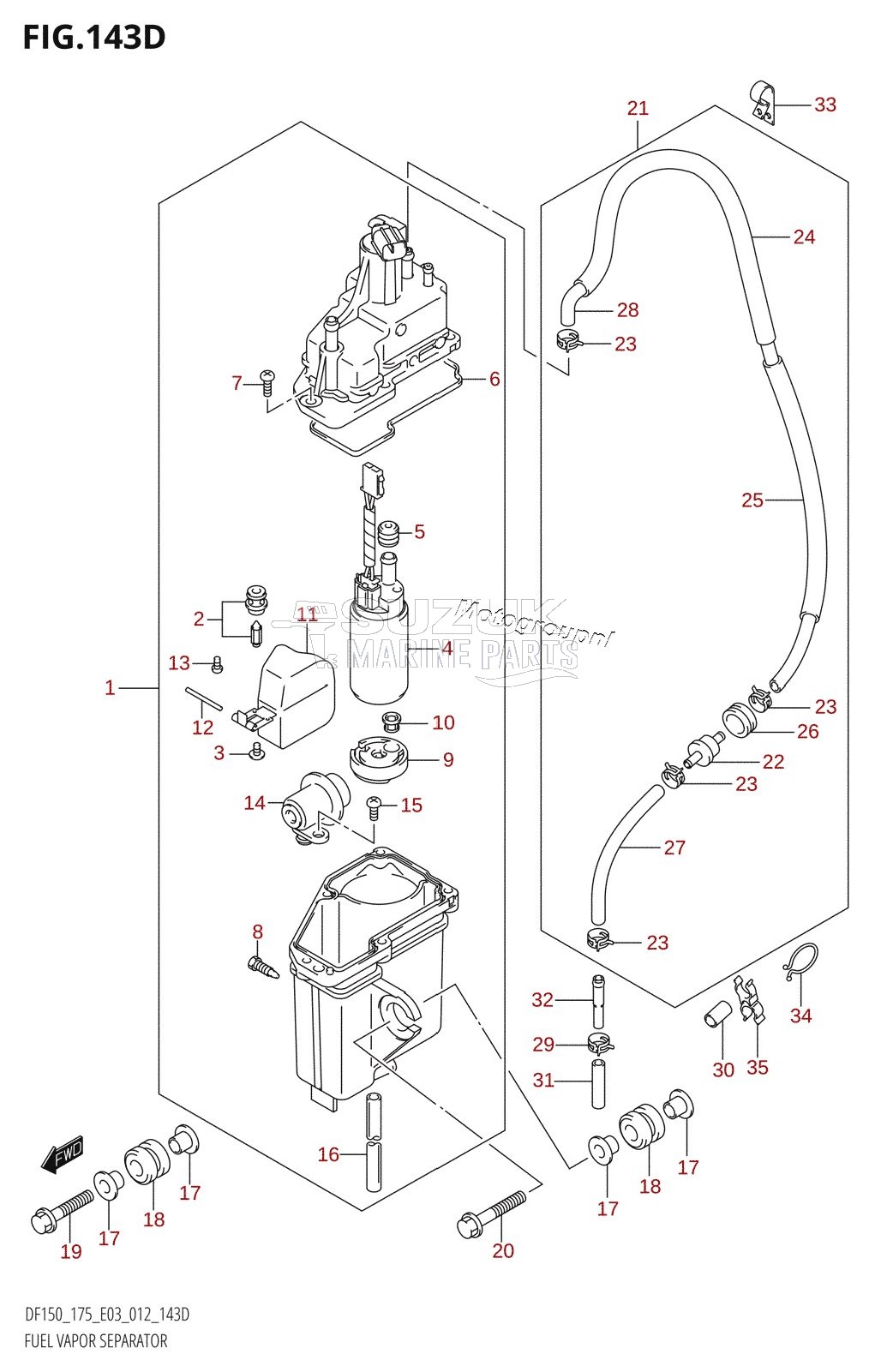 FUEL VAPOR SEPARATOR (DF175Z:E03)