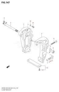 DF40A From 04004F-210001 (E34-Italy)  2012 drawing CLAMP BRACKET (DF40AST E34)