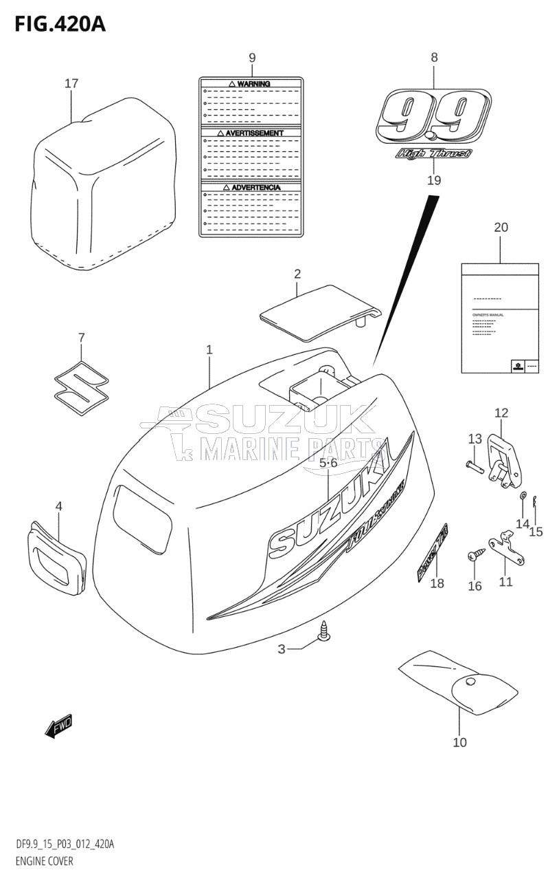 ENGINE COVER (DF9.9T:P03)