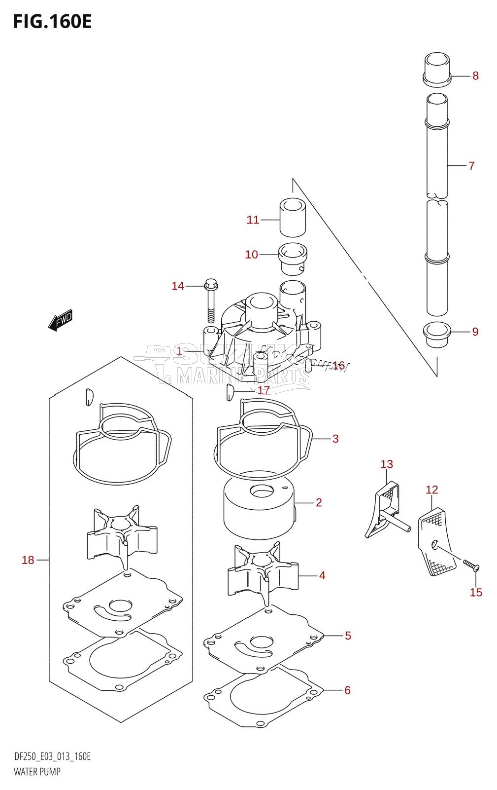 WATER PUMP (DF250T:E03)