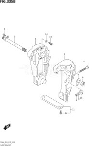 05003F-910001 (2019) 50hp E03-USA (DF50AT) DF50A drawing CLAMP BRACKET (DF60A)