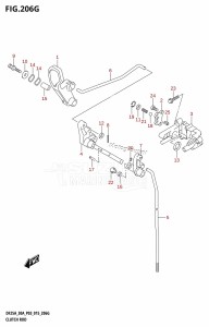 DF30A From 03003F-510001 (P03)  2015 drawing CLUTCH ROD (DF30ATH:P03)