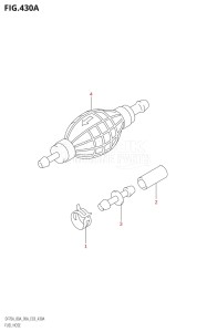 07002F-980001 (2009) 70hp E03-USA (DF70ATK9) DF70A drawing FUEL HOSE