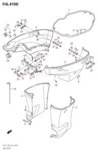 DF175ZG From 17502Z-410001 (E03)  2014 drawing SIDE COVER (DF150ZG:E03)