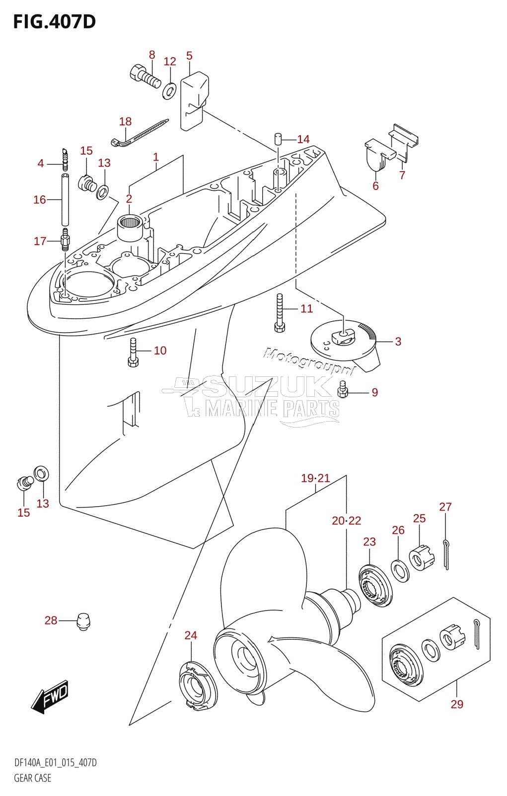 GEAR CASE (DF115AZ:E01)