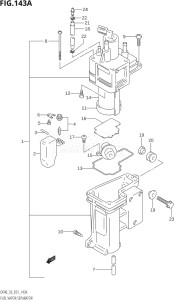 04001F-251001 (2002) 40hp E01-Gen. Export 1 (DF40QHK2  DF40TK2) DF40 drawing FUEL VAPOR SEPARATOR (X)