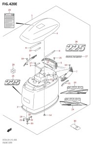 DF200Z From 20002Z-310001 (E01 E40)  2013 drawing ENGINE COVER (DF225T:E01)