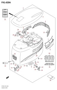 DF300Z From 30002Z-110001 (E03)  2011 drawing ENGINE COVER (K7,K8,K9)