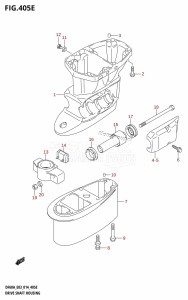 DF40A From 04003F-410001 (E03)  2014 drawing DRIVE SHAFT HOUSING (DF60AVT)