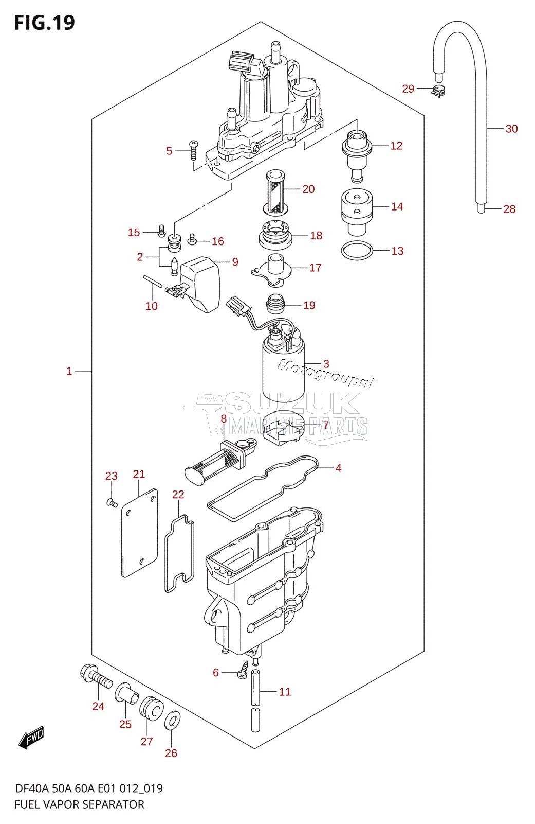 FUEL VAPOR SEPARATOR (DF40AQH E01)