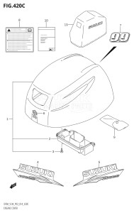 00801F-410001 (2014) 8hp P03-U.S.A (DF8A) DF8A drawing ENGINE COVER (DF9.9A:P03)