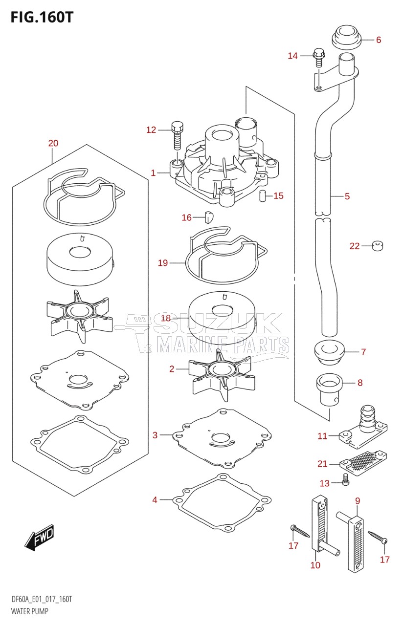 WATER PUMP (DF60AVTH:E01)