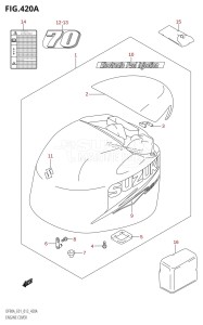 DF70A From 07003F-310001 (E01 E40)  2013 drawing ENGINE COVER (DF70A:E01)