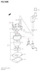 DF150Z From 15002Z-210001 (E03)  2012 drawing WATER PUMP (DF150Z:E03)