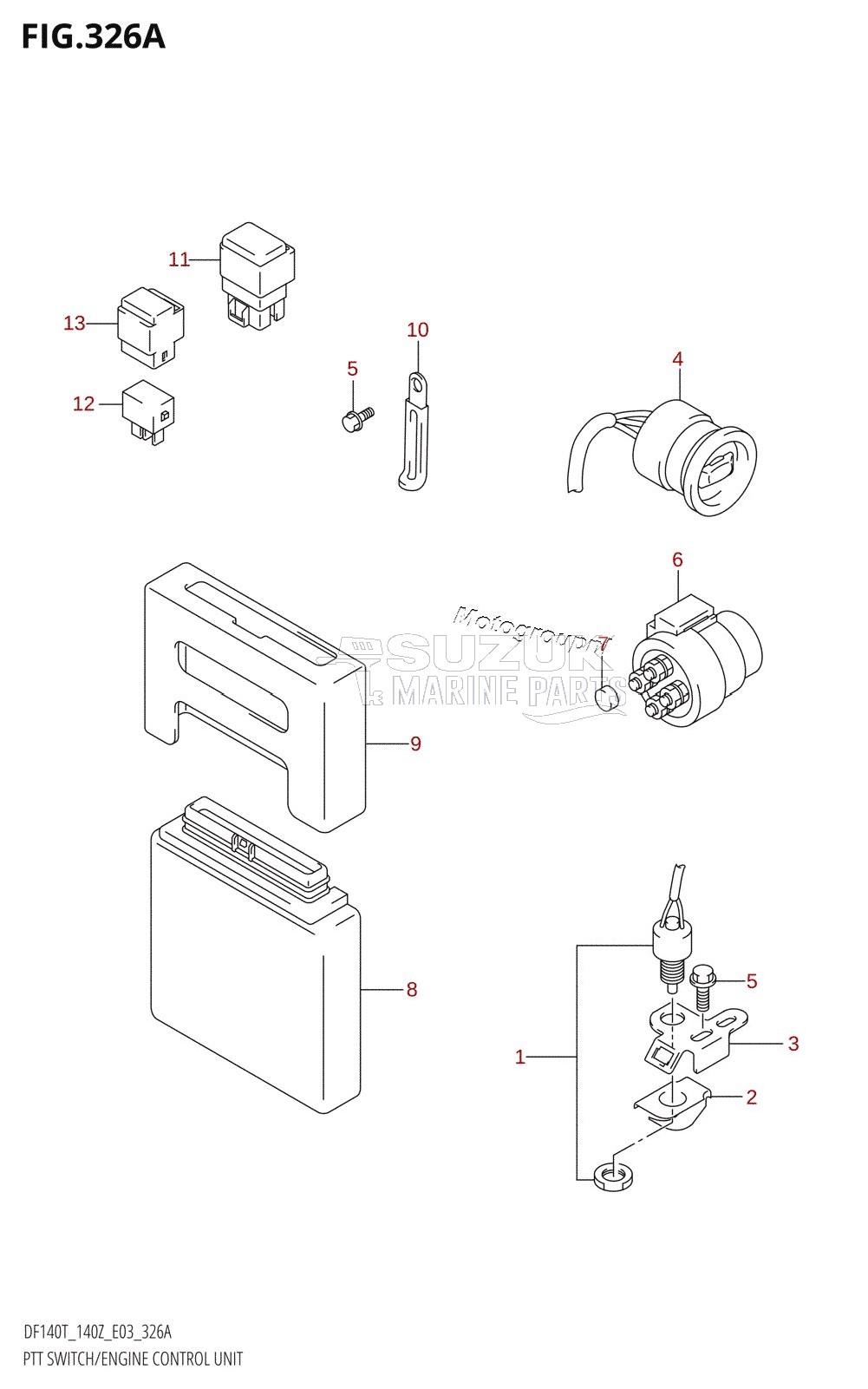 PTT SWITCH /​ ENGINE CONTROL UNIT (K2,K3)