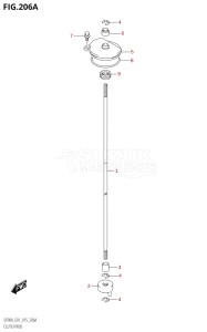 08002F-510001 (2005) 80hp E03-USA (DF80A) DF80A drawing CLUTCH ROD