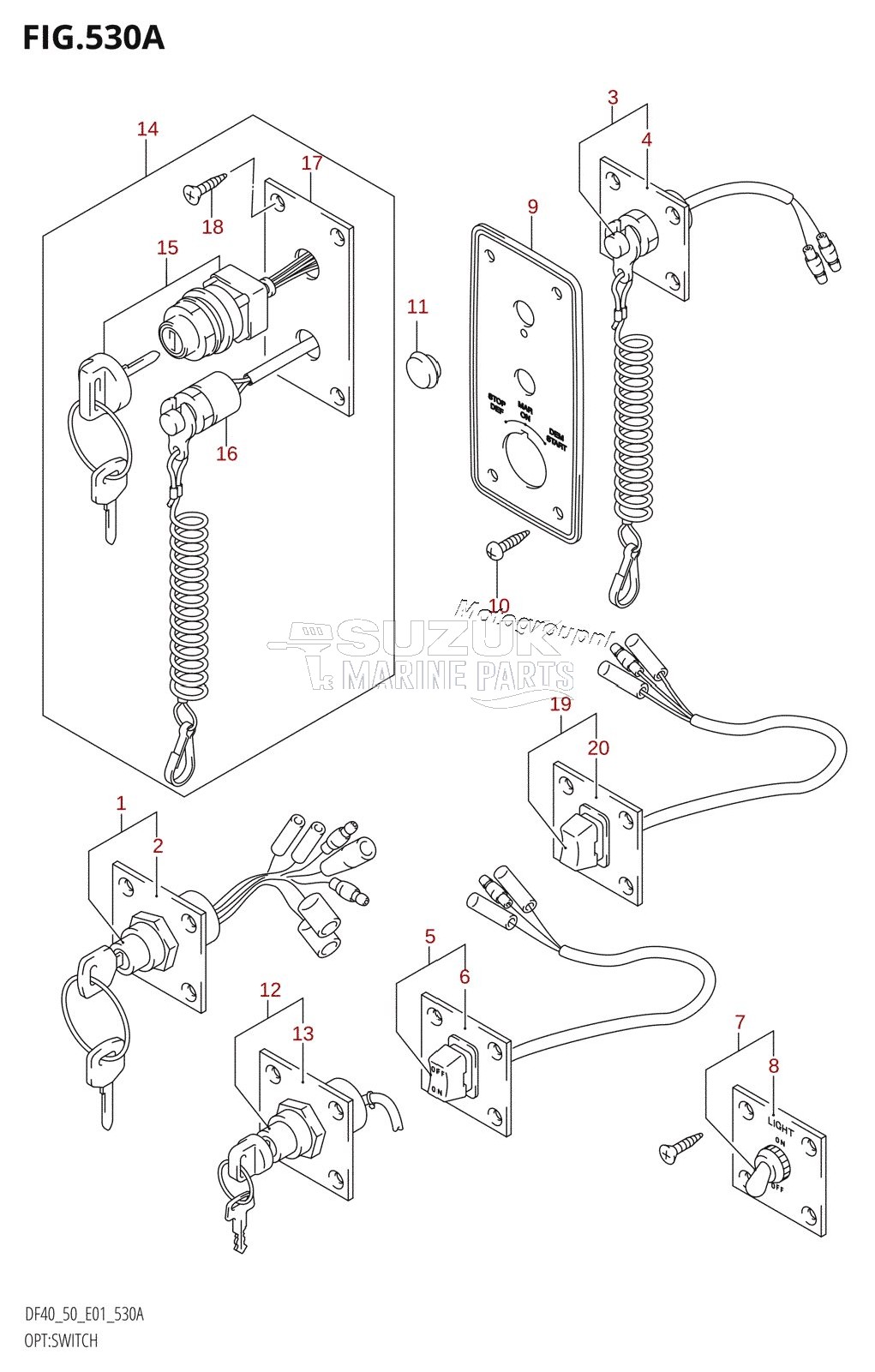 OPT:SWITCH (X,Y,K1,K2,K3,K4)