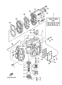 40XMHL drawing CYLINDER--CRANKCASE