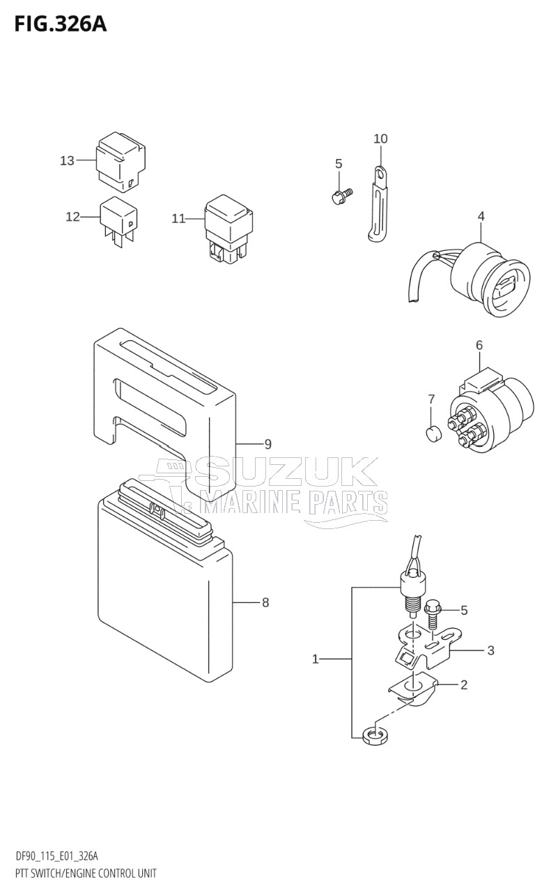 PTT SWITCH / ENGINE CONTROL UNIT (K1,K2,K3)