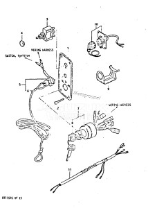 DT140 From 14002-300001 till 305081 ()  1983 drawing OPT : IGNITION SWITCH