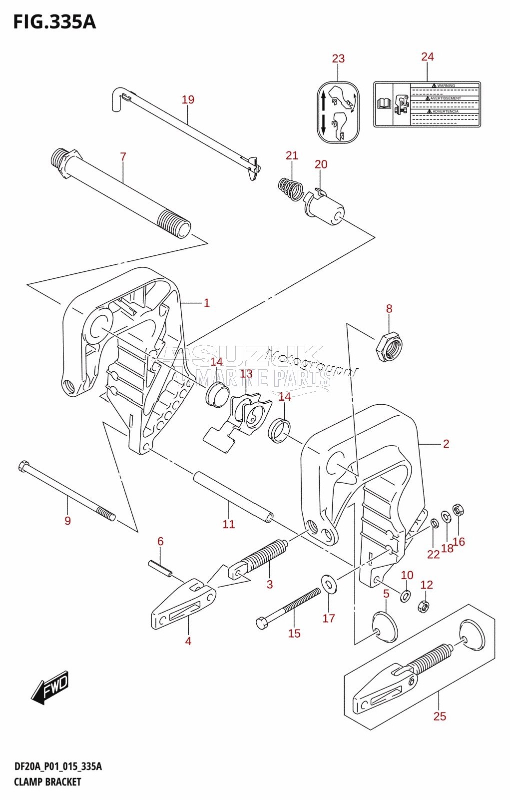 CLAMP BRACKET (DF9.9B:P01)