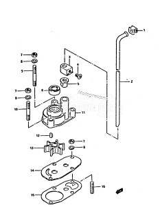 DT3.5 From 0351-100000 ()  1988 drawing WATER PUMP