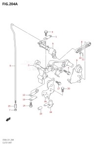 06002F-110001 (2011) 60hp E01 E40-Gen. Export 1 - Costa Rica (DF60AQH  DF60AT  DF60ATH  DF60AWQH  DF60AWT  DF60AWTH) DF60A drawing CLUTCH SHAFT