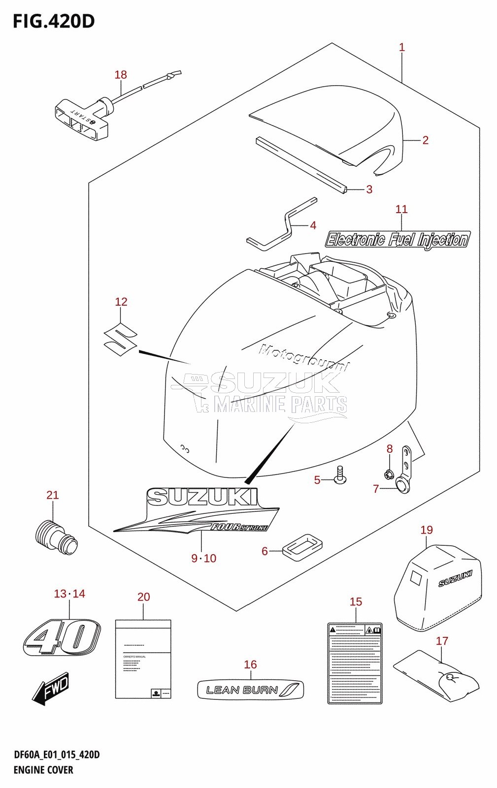 ENGINE COVER (DF40AST:E34)