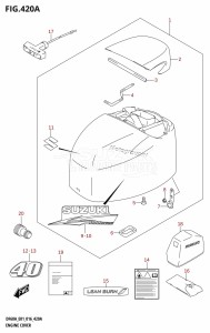 DF40A From 04003F-610001 (E01 E34)  2016 drawing ENGINE COVER (DF40A:E01)