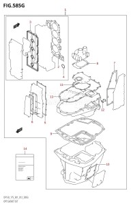 DF150Z From 15002Z-210001 (E01 E40)  2012 drawing OPT:GASKET SET (DF175Z:E01)