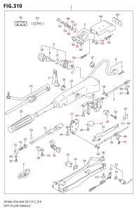 DF40A From 04004F-210001 (E34-Italy)  2012 drawing OPT:TILLER HANDLE (DF40AST E34)