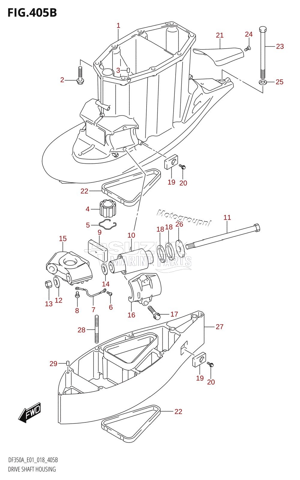 DRIVE SHAFT HOUSING (XX-TRANSOM)