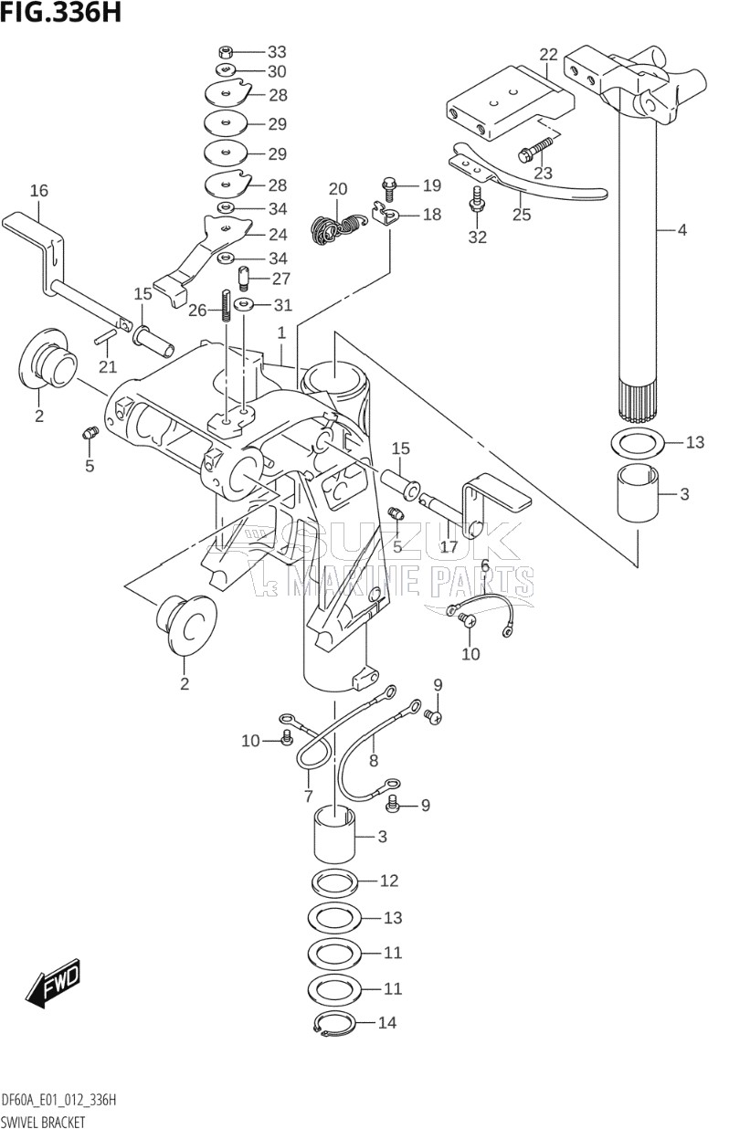 SWIVEL BRACKET (DF60AQH:E01)