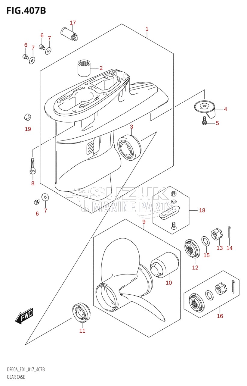 GEAR CASE (DF40AQH:E01)