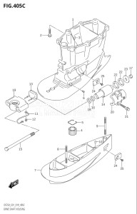 25003F-910001 (2019) 250hp E01 E40-Gen. Export 1 - Costa Rica (DF250T) DF250 drawing DRIVE SHAFT HOUSING (XX-TRANSOM)