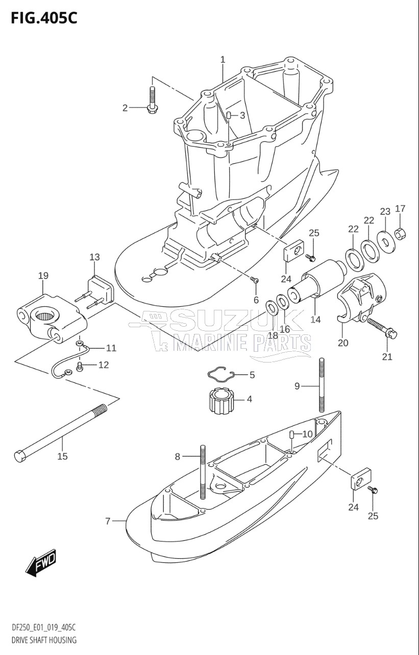 DRIVE SHAFT HOUSING (XX-TRANSOM)