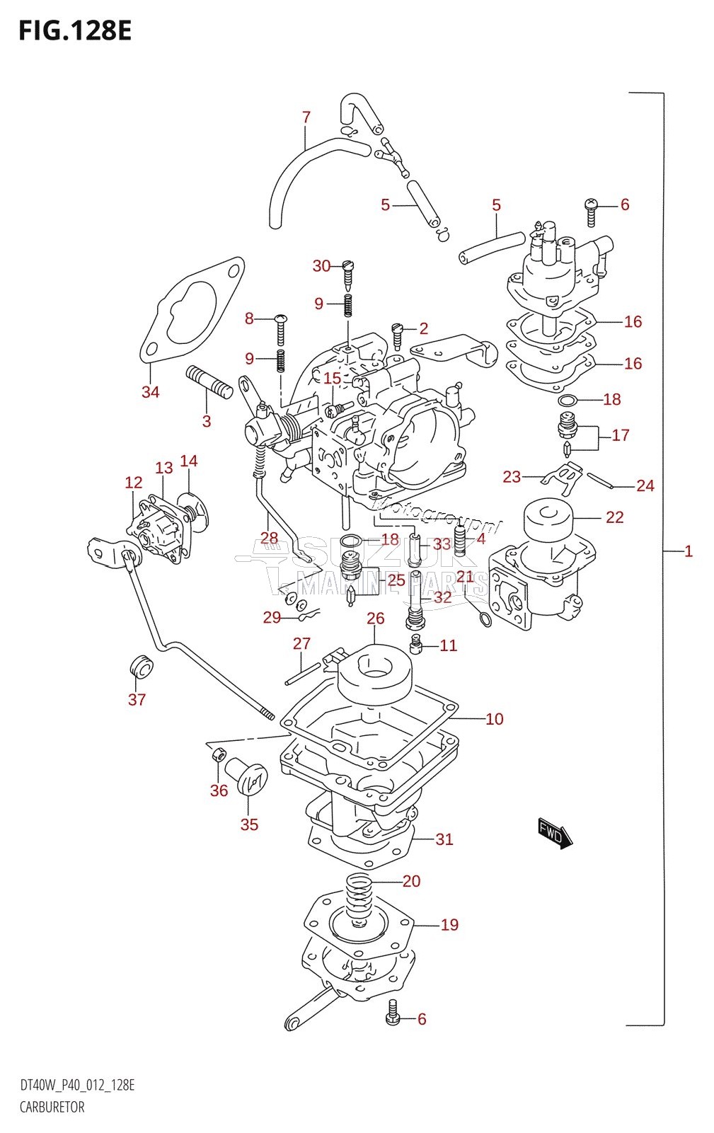 CARBURETOR (DT40WK:P40)